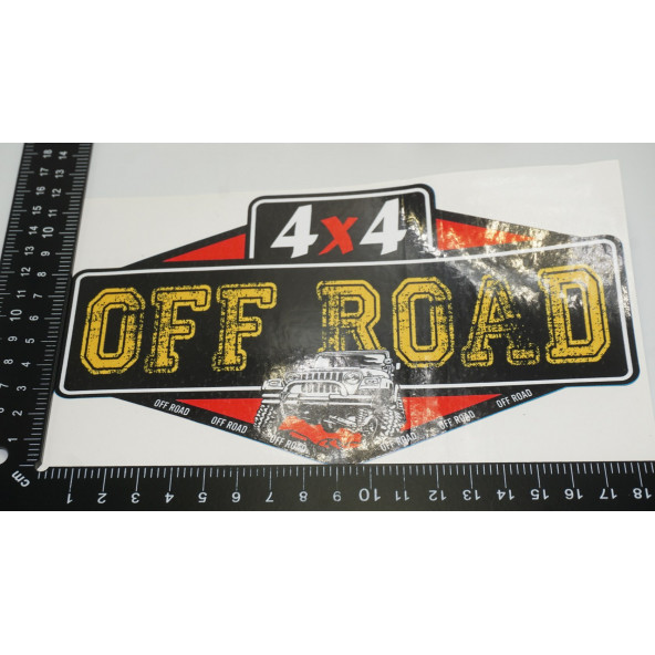 Arazi Aracı Off Road 4x4 Kaput Bagaj Sticker - Resim 4