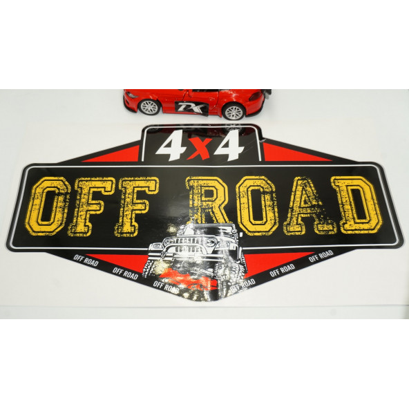 Arazi Aracı Off Road 4x4 Kaput Bagaj Sticker 28X18 cm - 2