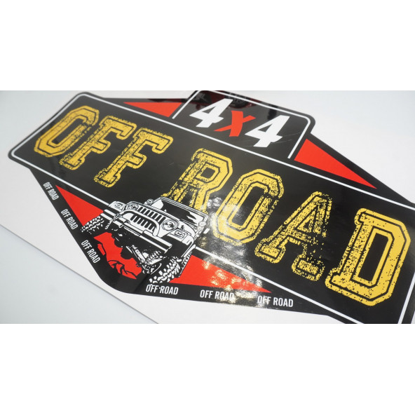 Arazi Aracı Off Road 4x4 Kaput Bagaj Sticker 28X18 cm - 3