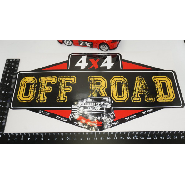 Arazi Aracı Off Road 4x4 Kaput Bagaj Sticker 28X18 cm - 4