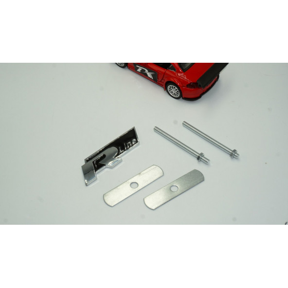 Volkswagen R Line Ön Panjur Izgara Vidalı 3D Krom Metal Logo - 2