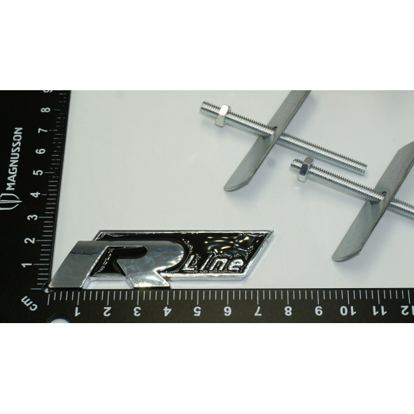 Volkswagen R Line Ön Panjur Izgara Vidalı 3D Krom Metal Logo - 5
