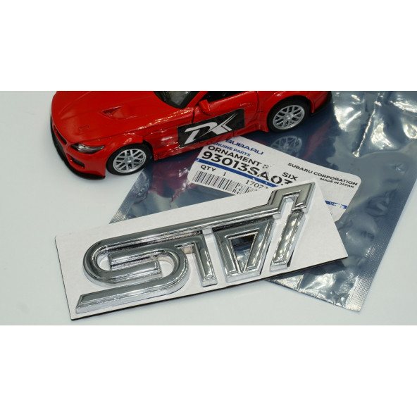 DK Subaru STi Krom Metal 3M 3D Bagaj Yazı Logo Orjinal Ürün - 6