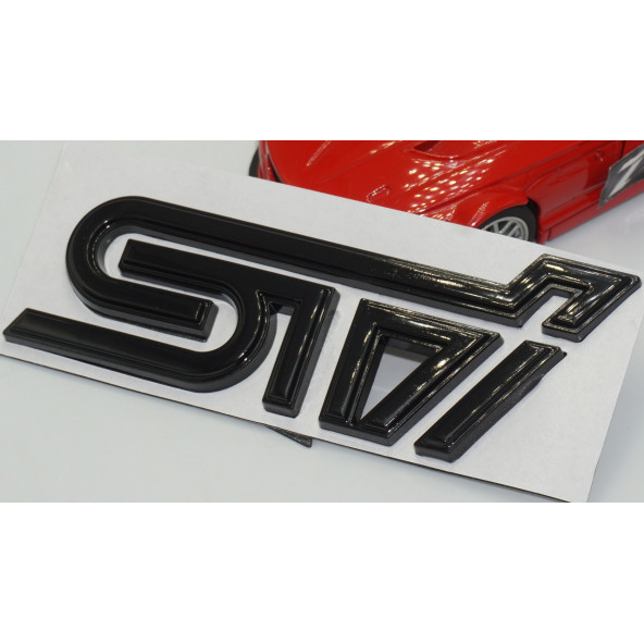 DK Subaru STi Siyah Metal 3M 3D Bagaj Yazı Logo Orjinal Ürün - 2