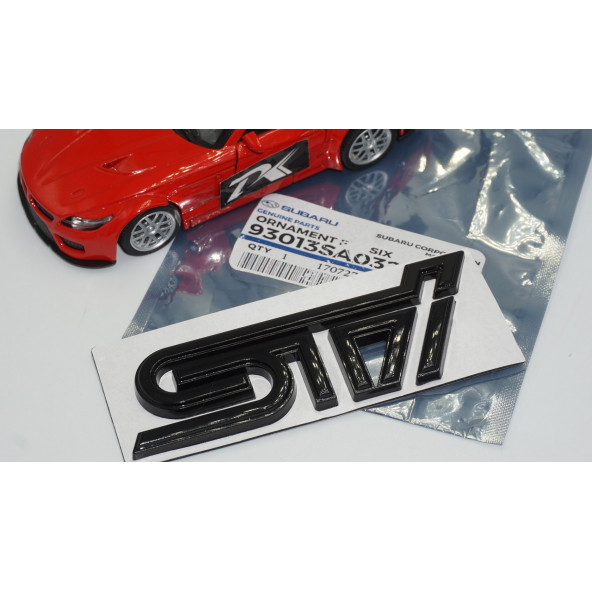 DK Subaru STi Siyah Metal 3M 3D Bagaj Yazı Logo Orjinal Ürün - 6