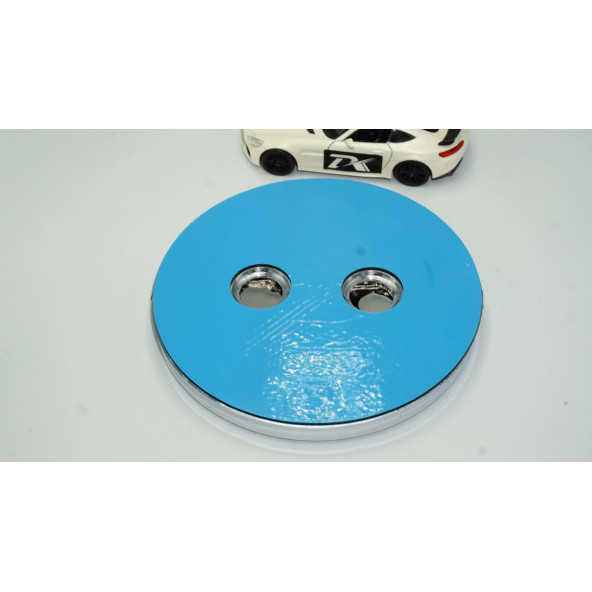 DK Mustang Bagaj Yuvarlak Panel 3M 3D Krom ABS Logo Amblem - Resim 3