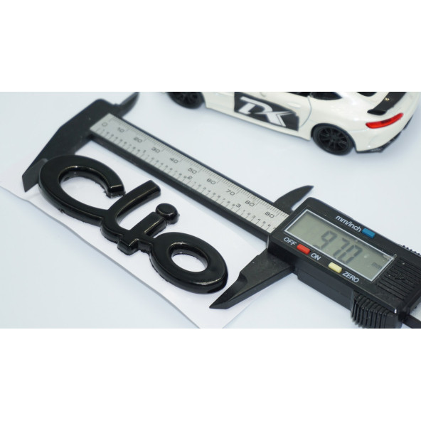 DK Tuning Renault Clio Bagaj Tırnaklı Siyah ABS 3M 3D Yazı Logo Amblem - Resim 4