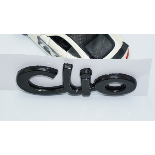 DK Tuning Renault Clio Bagaj Tırnaklı Siyah ABS 3M 3D Yazı Logo Amblem - Resim 5