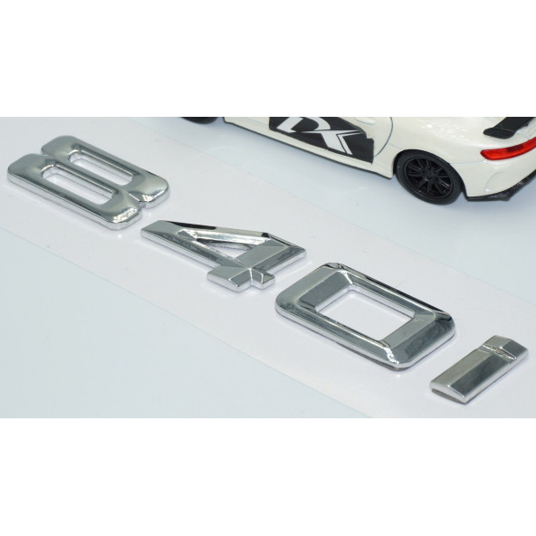 DK Tuning 840i Bagaj Krom Metal 3M 3D Yazı Logo Bmw İle Uyumlu - Resim 3