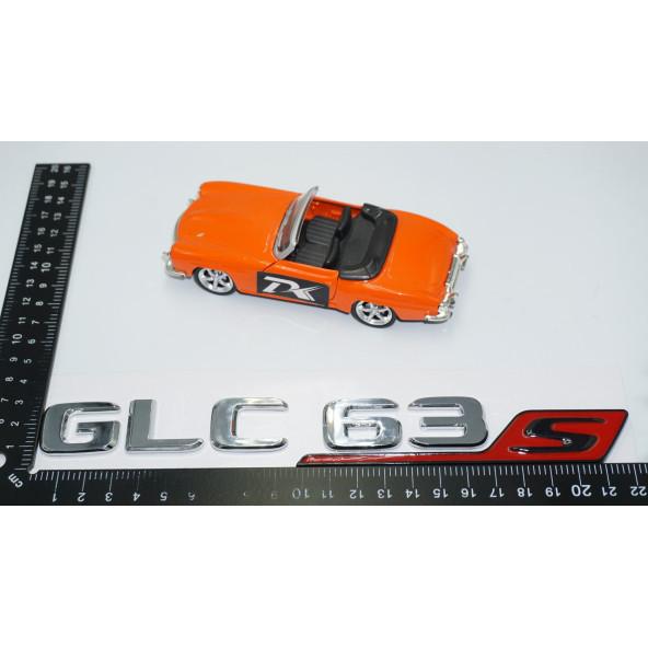 DK Tuning GLC 63S Bagaj Kırmızı Krom ABS Yazı Logo Benz İle Uyumlu - Resim 4