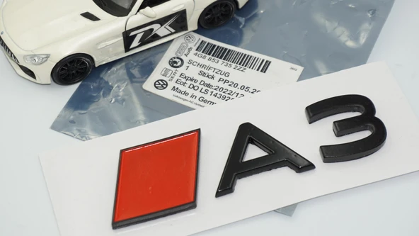 DK Tuning A3 2025+ Bagaj Kırmızı Siyah 3M Yazı Logo Audi İle Uyumlu - 6
