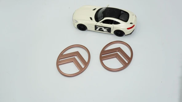 DK Tuning Citroen C3 C4 C5 C6 Bronz ABS Yan Kanatlar Logo Arma Seti - Resim 4