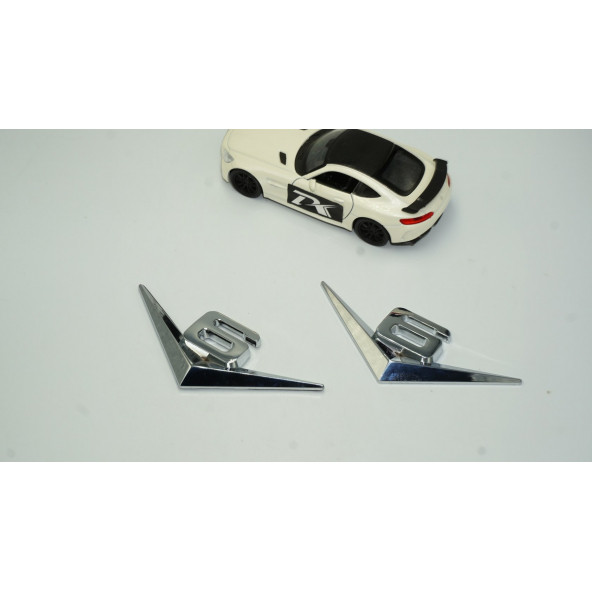 Dk V6 3m 3d Çamurluk Yanı Krom Metal Yazı Logo Seti - Resim 2