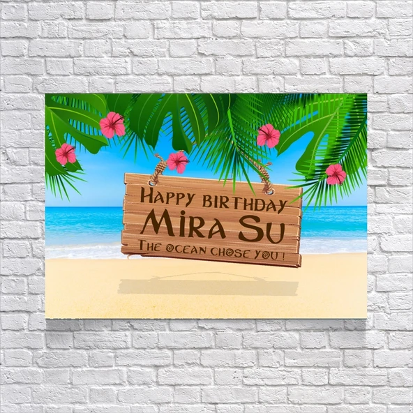 Deniz Temalı Doğum Günü Afişi 50X70 cm ürün görseli