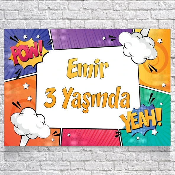 POW Temalı Doğum Günü Afişi 50X70 cm ürün görseli 1