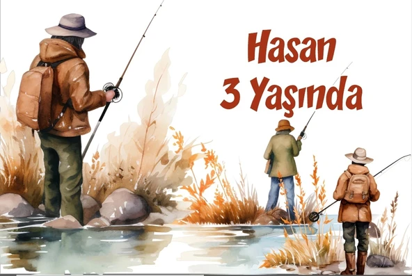 Salıncakta Sallanan Kız Temalı Doğum Günü Afişi 50X70 cm ürün görseli 1