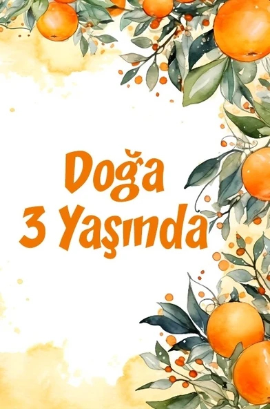 Çiçekler Temalı Doğum Günü Afişi 50X70 cm ürün görseli 1