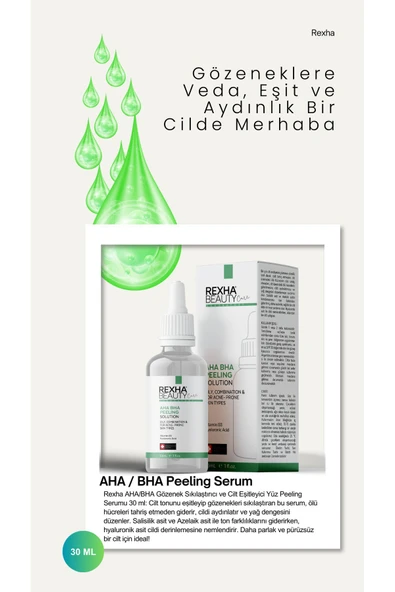 AHA/BHA Gözenek Sıkılaştırıcı Ve Cilt Eşitleyici Yüz Peeling Serumu 30 ml - 2