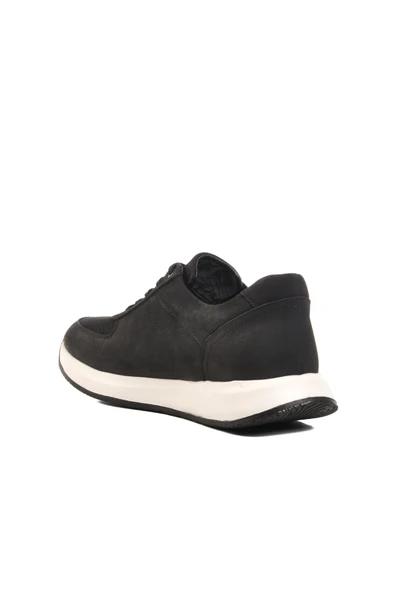 Walkway Siyah Nubuk Hakiki Deri Erkek Casual Ayakkabı - 4