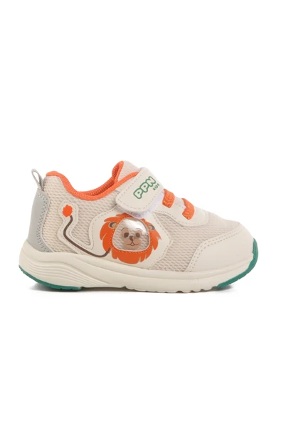 Pepino Krem Cırtlı Fileli Hafif Unisex Çocuk Spor Ayakkabı