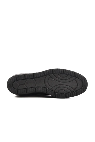 Aspor Siyah Hakiki Deri Kadın Casual Ayakkabı - Resim 5