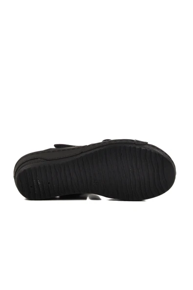 Aspor Siyah Cırtlı Hafif Kadın Sandalet - Resim 5