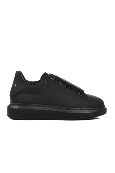 Aspor Siyah Hakiki Deri Erkek Sneaker Premium