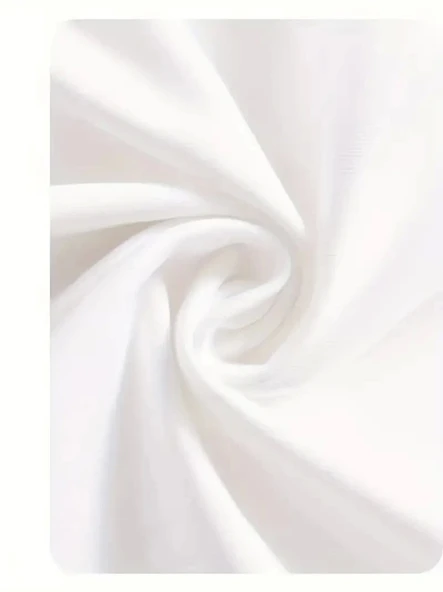 Baskılı Oversize Bisiklet Yaka T-shirt - Beyaz - Resim 3