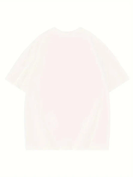 Thousand Baskılı Oversize Bisiklet Yaka T-shirt - Beyaz - Resim 3