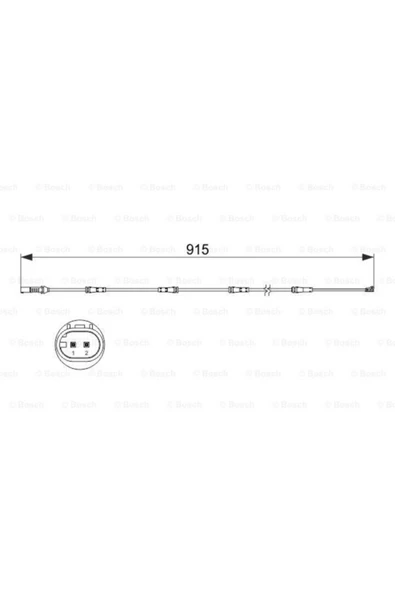 1987473509 Balata Ikaz Kablosu 915mm Arka Bmw F10 F18 F12 F13