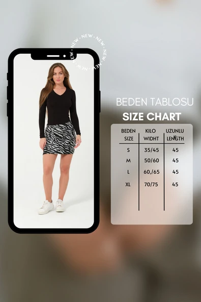 Spor Mini Etek Zebra Desen Jakar Kışlık Kumaş - 7