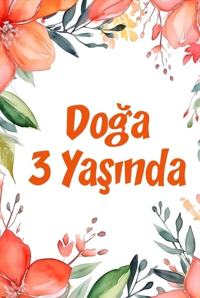Bitkiler ve Çiçekler Doğum Günü Afişi 70X100 cm
