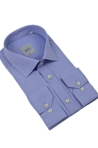Erkek Klasik Armürlü Uzun Kol Gömlek 3511 BGL-ST04404 - Resim 9