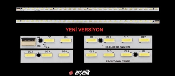 Vestel 50pf7070, 50pf7055, 50fx4000f, 50fx7440f, 50pf7070vl, 50pf7070b, 50f7440s, Le50f985kct, Le50f4000, 50xt7000, Le50f7440s,  A50-Lel-2b  Led Bar ürün görseli