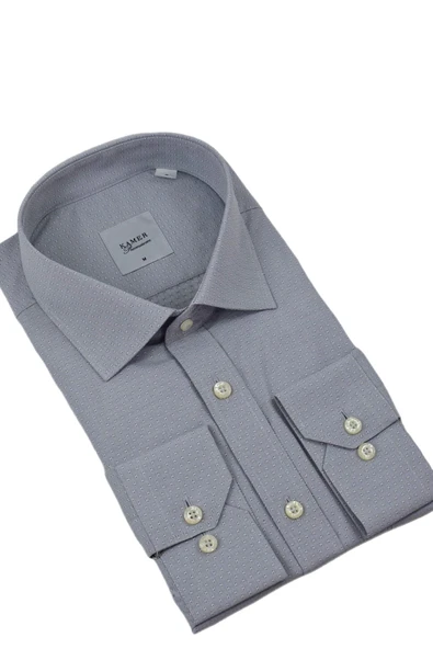 Erkek Klasik Armürlü Uzun Kol Gömlek 3511 BGL-ST04404 - Resim 8