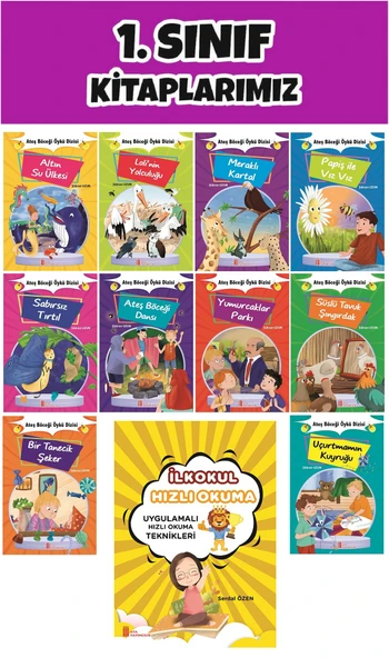 1.Sınıf Uygulamalı Hızlı Okuma Teknikleriyle +10lu Hikaye Seti ürün görseli 1