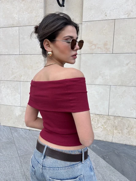 Madonna yaka sıfır kol bluz - 2