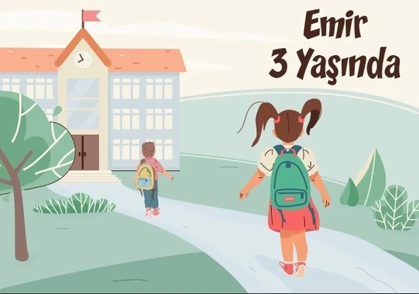 Okul Temalı Doğum Günü Afişi 70X100 cm