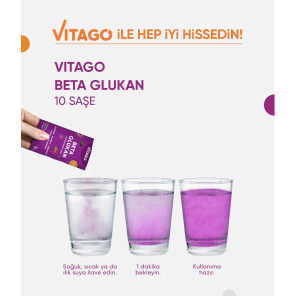 Vitago Beta Glukan,Karamürver,C Vitamini Efervesan Saşe - 5