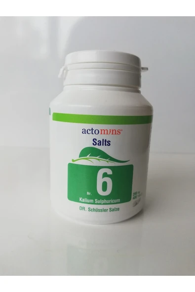 Schüssler Tuzları No: 6 Potasyum Sulfuricum 400 Tablet