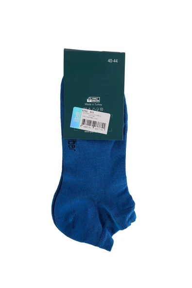 Jiber Erkek Bambu Patik Likralı Çorap 6750 - 12 Adet  Saks Mavi 40-44 - Resim 3