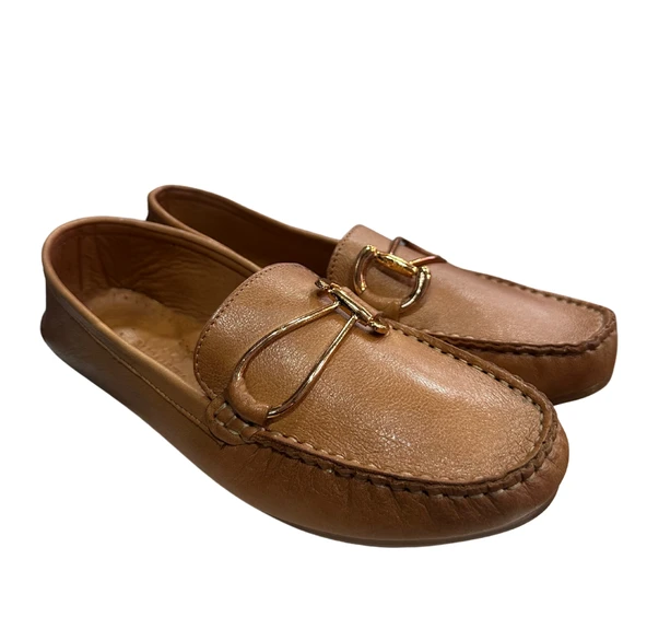 Solly MA E25 HaKiki Deri Kadın Babet - Resim 9