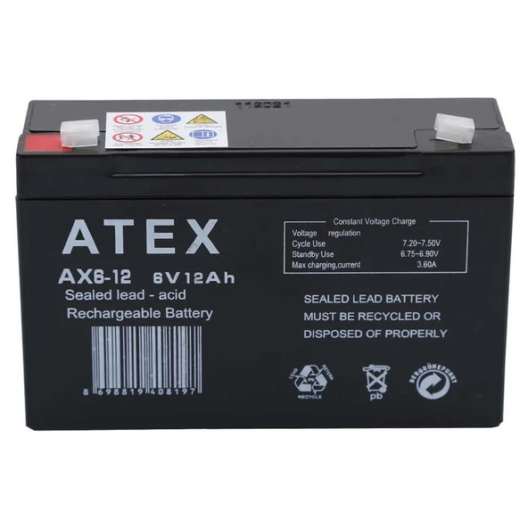 Atex AX 6-12 6 VOLT 12 AH /AKÜ