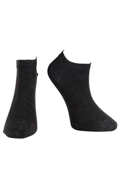 Jiber Erkek Bambu Patik Likralı Çorap 6750 - 6 Adet  Antrasit 40-44