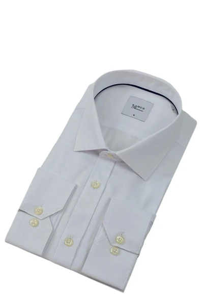 Erkek Klasik Armürlü Uzun Kol Gömlek 3522 BGL-ST04405 - Resim 5