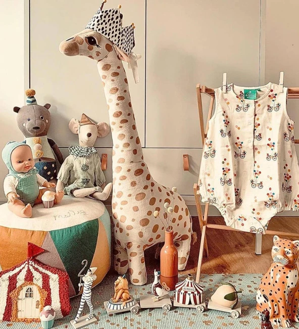Büyük Yumuşak 1 Metre Oyuncak Peluş Zürafa, Uyku ve Oyun Arkadaşı-100 cm,hm403 - 5