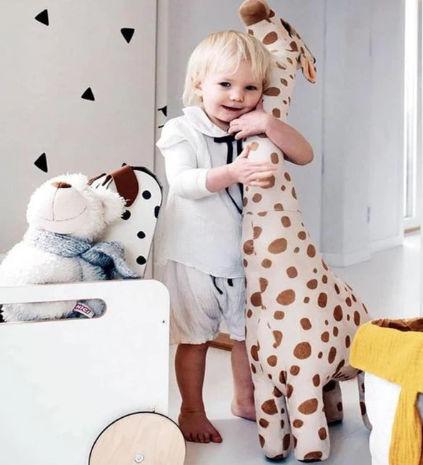 Büyük Yumuşak 1 Metre Oyuncak Peluş Zürafa, Uyku ve Oyun Arkadaşı-100 cm,hm403 - 6