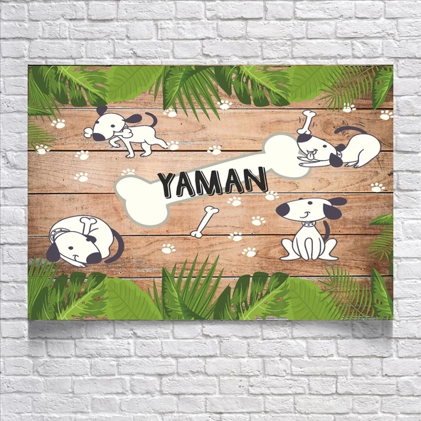 Sevimli Köpek Temalı Doğum Günü Afişi 100X150 cm