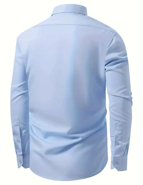 Erkek Klasik Uzun Kol Gömlek 3400 BGL-ST04400 - Resim 8