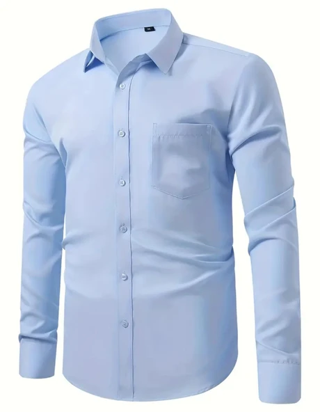 Erkek Klasik Uzun Kol Gömlek 3400 BGL-ST04400 - Resim 5